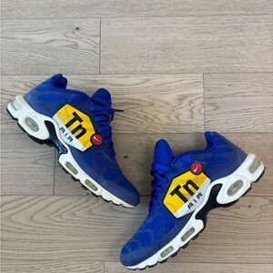 NIKE Men's Air Max Plus NS GPX SP Hyper Blue/Black/White Nylon Running Shoes